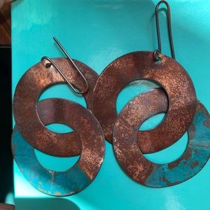 Handmade Copper/Turquoise Earrings
